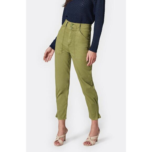 JOIE NEW $228 Mirenda High-Rise Straight-Leg Pant‎ in Chive Size 0 - Picture 2 of 5